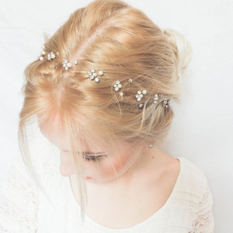 Sparkling Imitation Pearl Rhinestone Kvinnors HåraCCessoarer