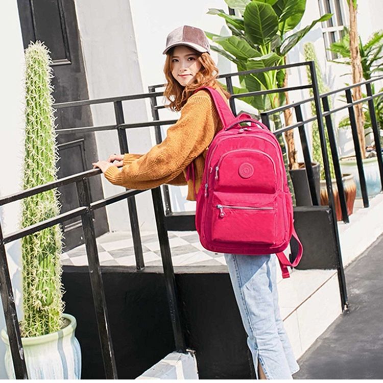 Preppy Vanlig Canvas Ryggsäckar