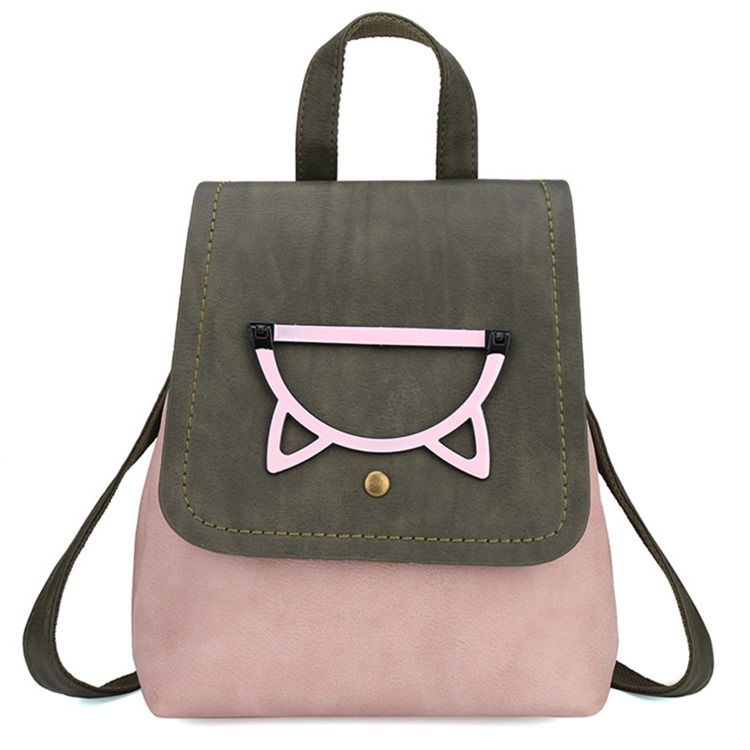 Pu Color Block-Ryggsäckar