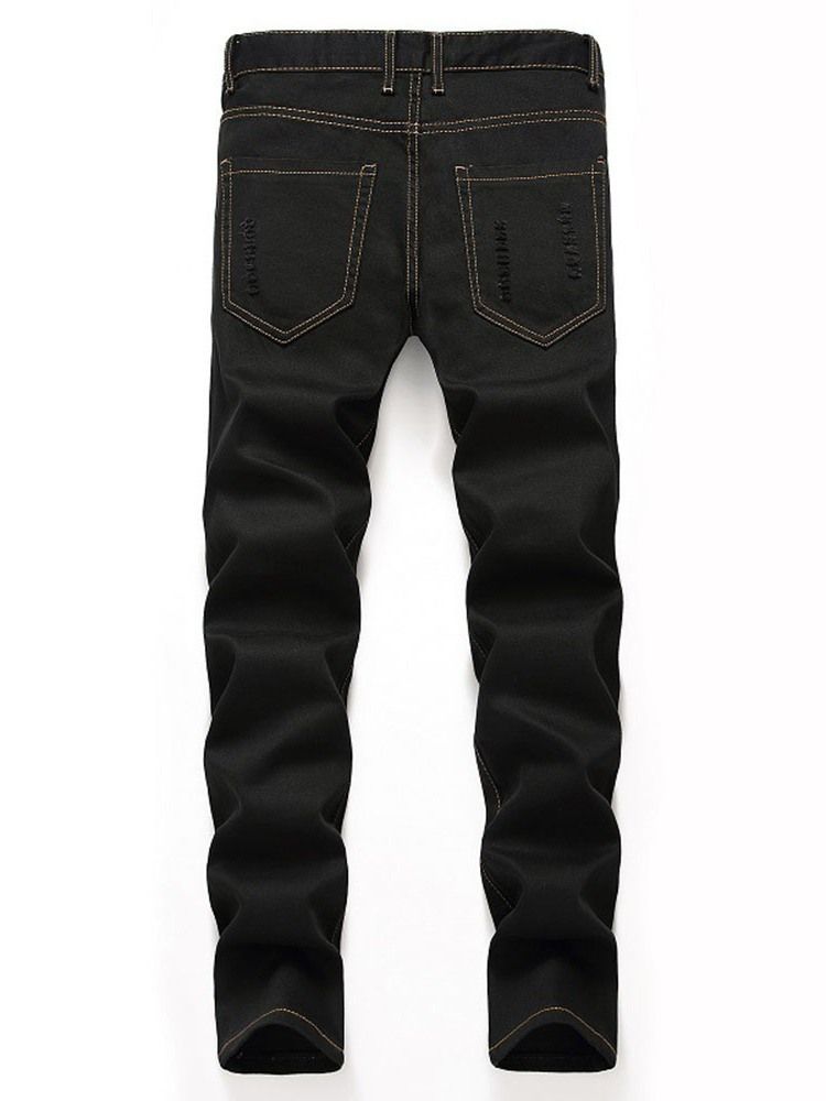 Afrikanskt Mode Dashiki Color Block Dragkedja Raka Europeiska Herrjeans