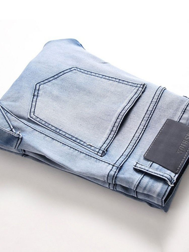 Afrikanskt Mode Dashiki Color Block Pocket Rak Dragkedja Herrjeans