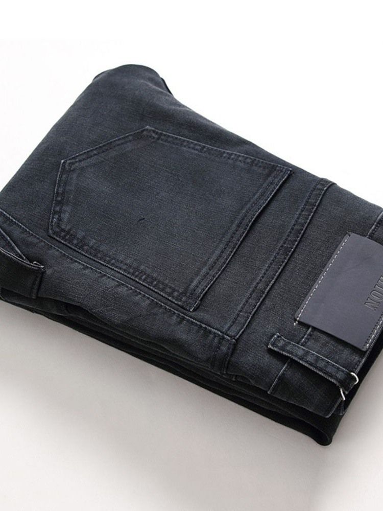 Afrikanskt Mode Dashiki Color Block Pocket Rak Dragkedja Herrjeans