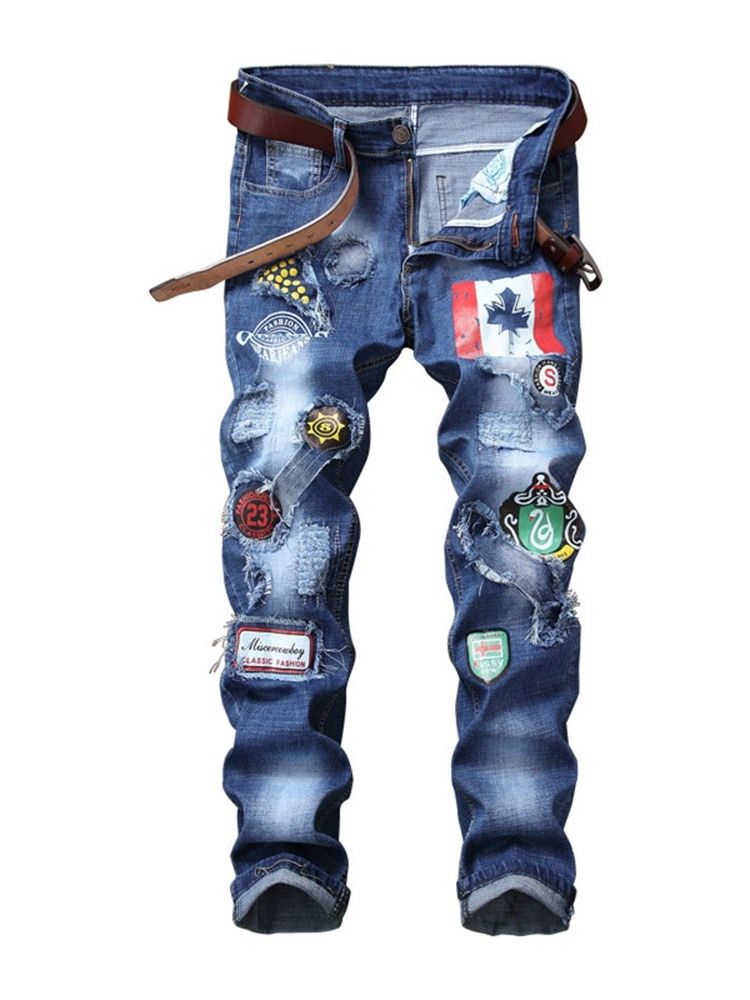 Applikationer European Jeans Med Rak Dragkedja