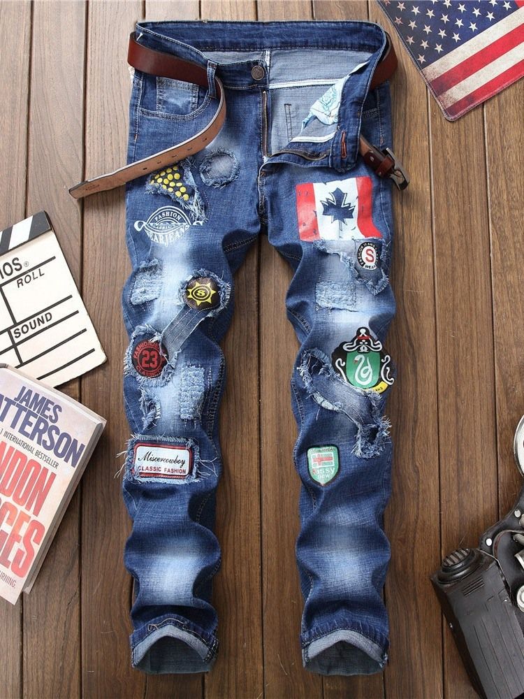 Applikationer European Jeans Med Rak Dragkedja