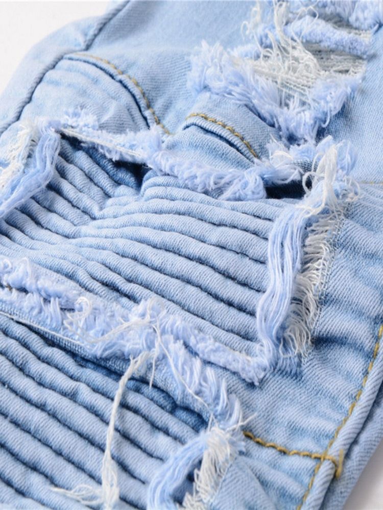 Blixtlås Pencil Byxor Vanlig Dragkedja Mid Waist Jeans