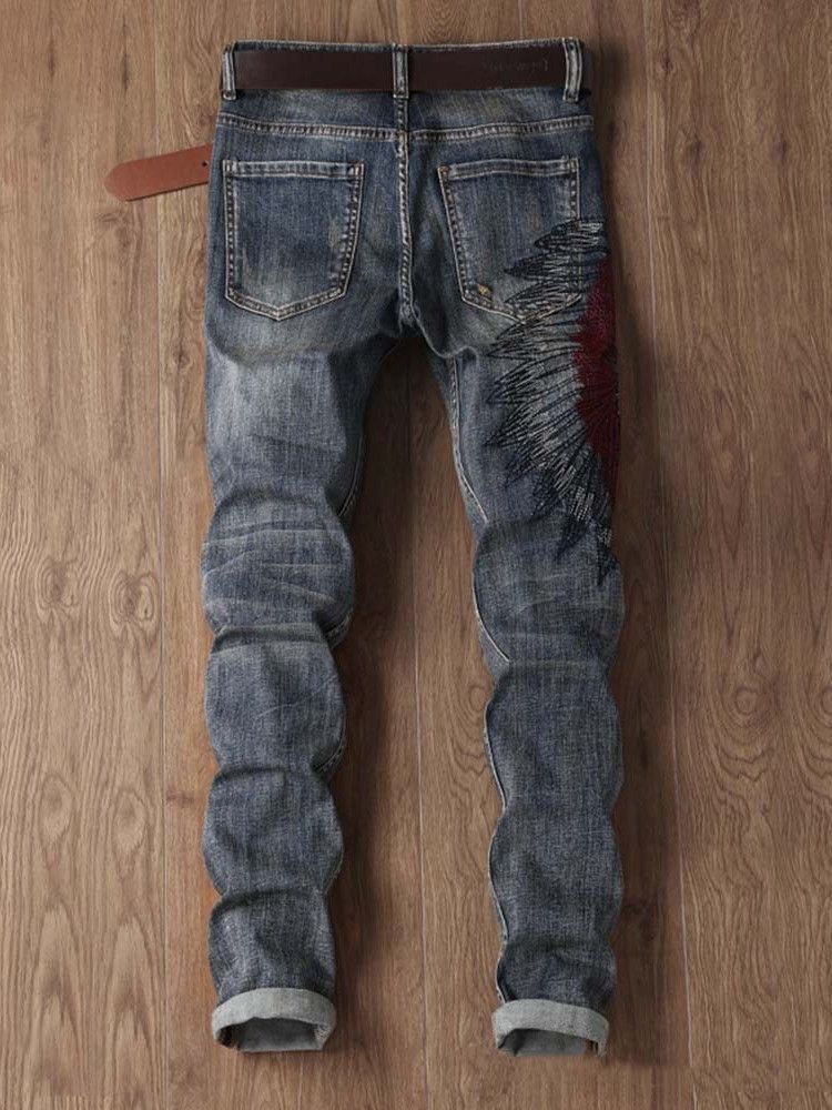 Casual Jeans Med Mid Midja