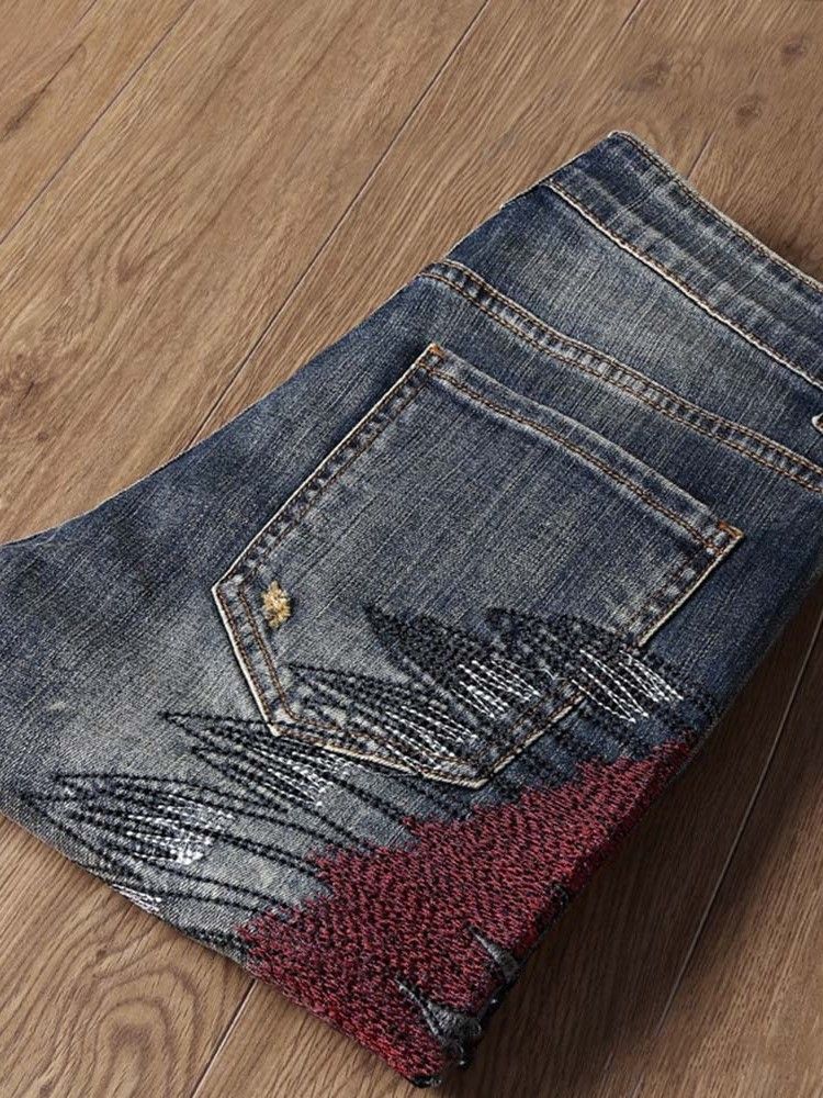 Casual Jeans Med Mid Midja