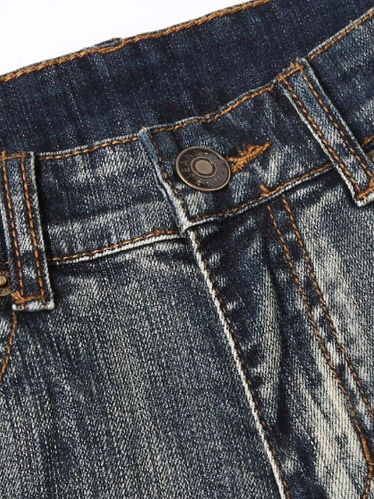 Casual Jeans Med Mid Midja