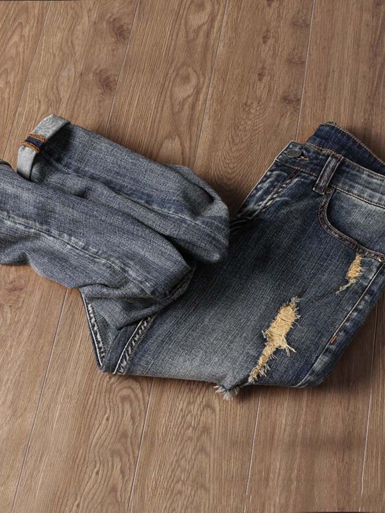 Casual Jeans Med Mid Midja