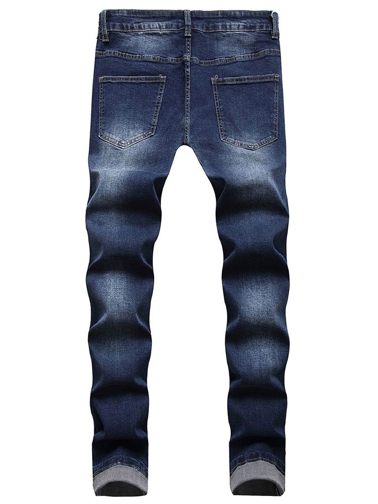 Casual Raka Slitna Jeans Med Mid Midja