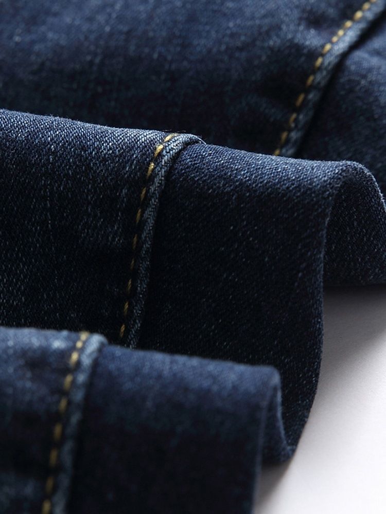 Casual Raka Slitna Jeans Med Mid Midja