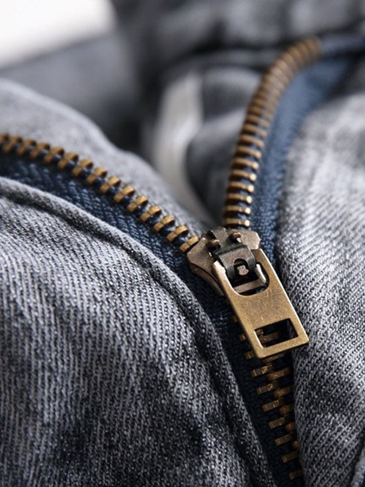 Europeiska Jeans Med Medelhög Midja