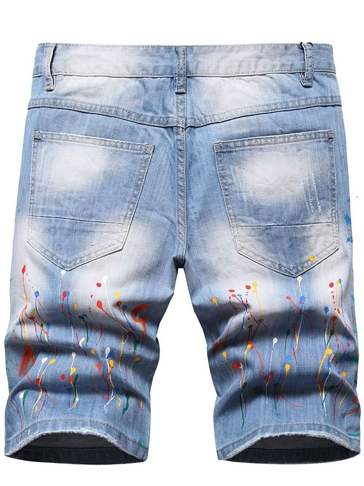 Hollow Rak Mid Waist Hip Hop Jeans