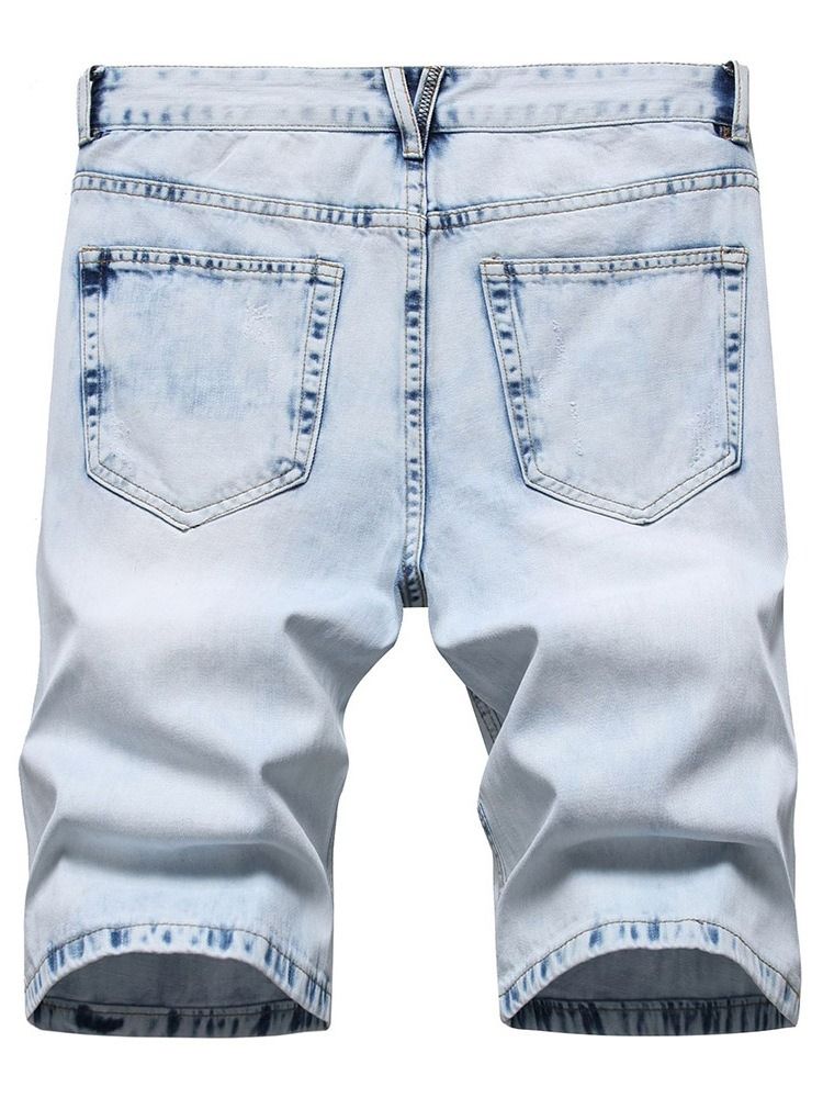 Mode Slitna Jeans Med Dragkedja I Mitten Av Midjan