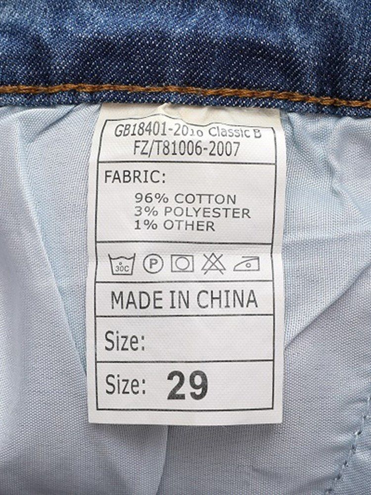 Patchwork Ljusblå Plisserade Herr Casual Jeans