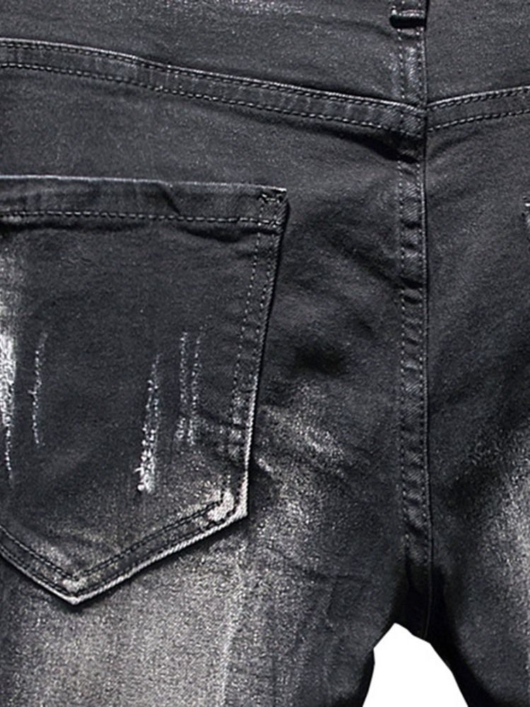 Pencil Byxor Brevtryck Mid Waist European Jeans
