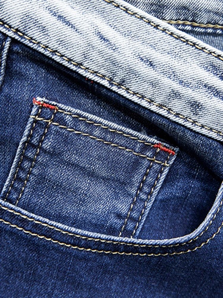 Pocket Jeans Med Dragkedja I Mitten Av Midjan