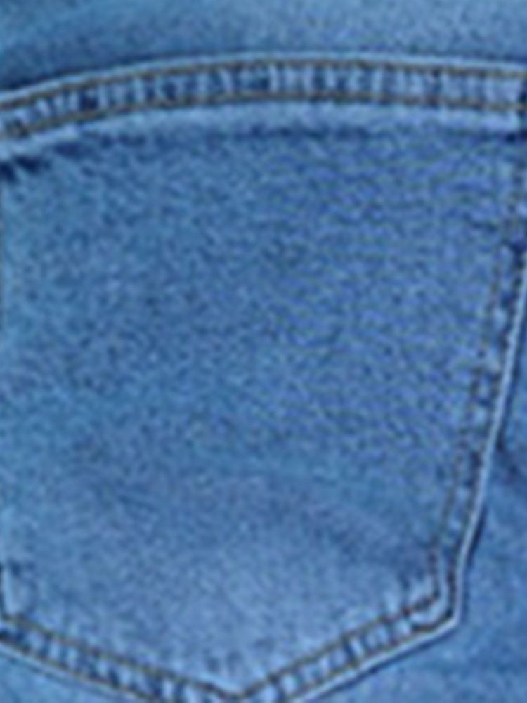 Pocket Jeans Med Mid Midja För Män