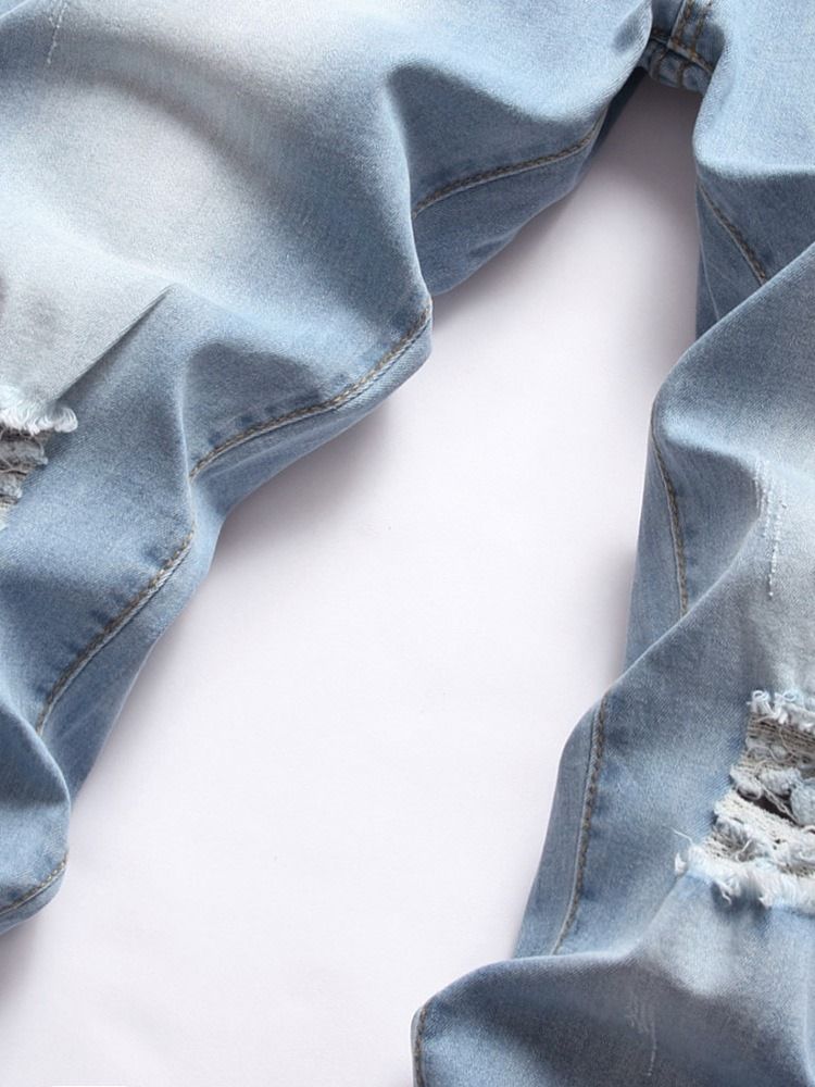 Pocket Pencil Pants Mid Waist Dragkedja Herrjeans