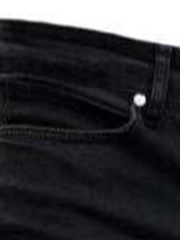 Pocket Vanliga Mid Waist Europeiska herrjeans