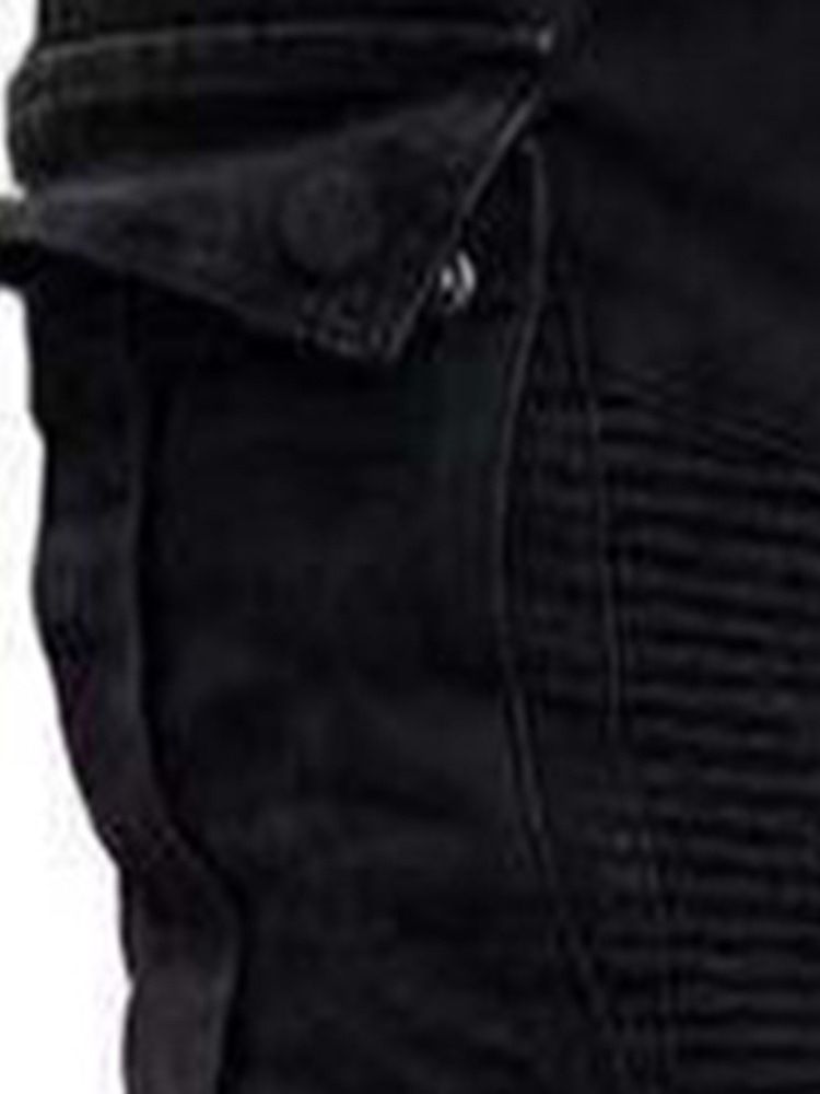 Pocket Vanliga Mid Waist Europeiska herrjeans