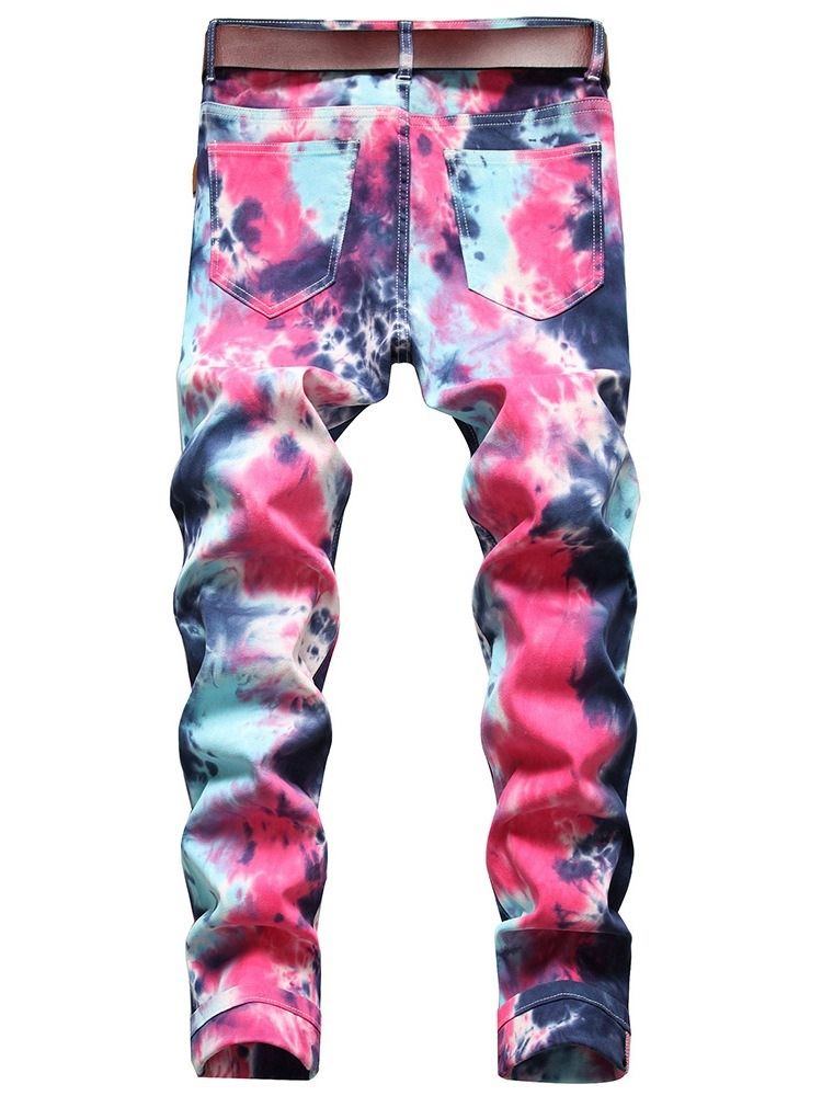 Rak Tie-Dye Mid Waist Hip Hop Jeans
