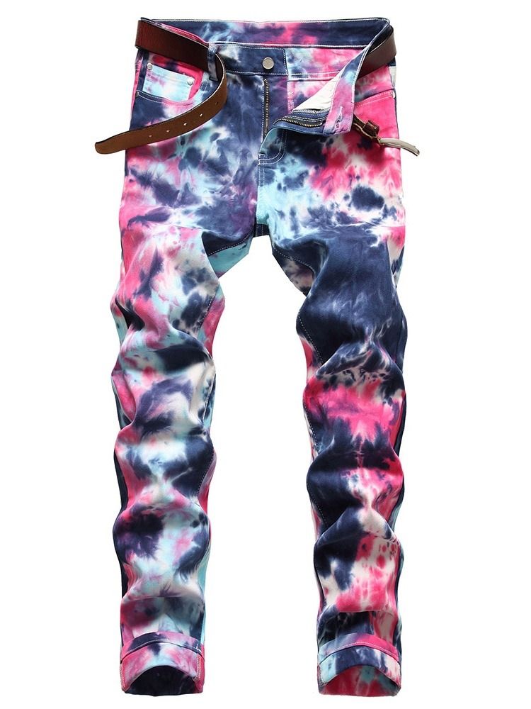 Rak Tie-Dye Mid Waist Hip Hop Jeans