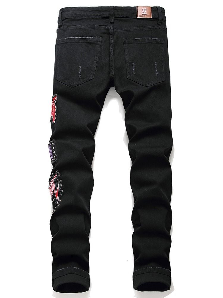 Rak Tryck Casual Zipper Herrjeans