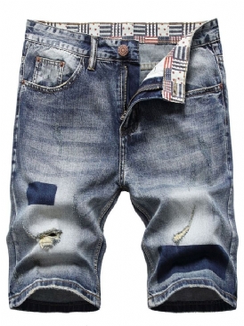 Raka Hot Rea Hål Dragkedja Mid Waist Jeans