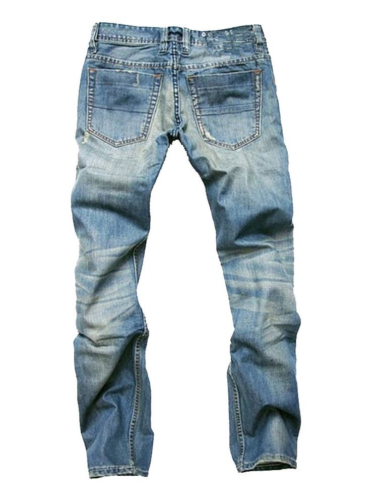 Raka Slitna Casual Zipper Mid Waist Jeans
