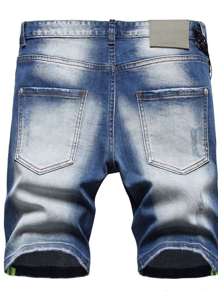 Slitna Colour Block Mid Waist Button Jeans