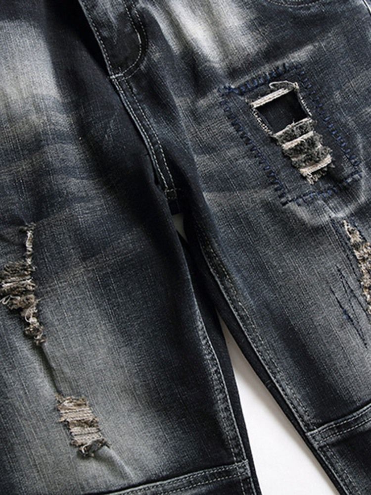 Slitna Jeans Med Rak Dragkedja I Mitten Av Midjan
