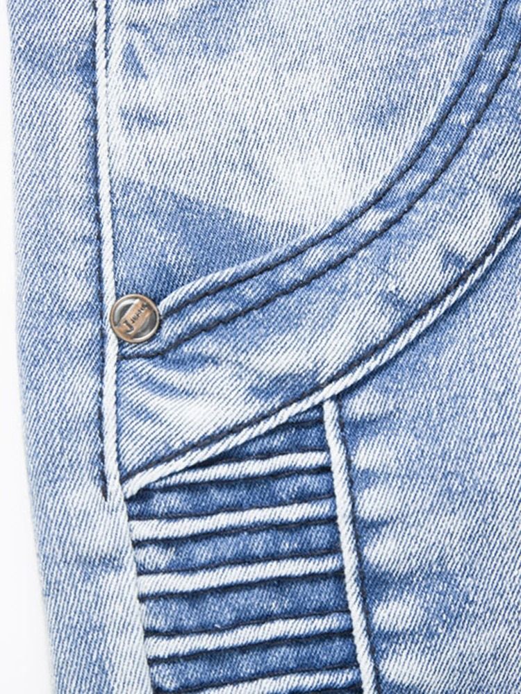 Slitna Pencil Byxor Casual Mid Waist Jeans