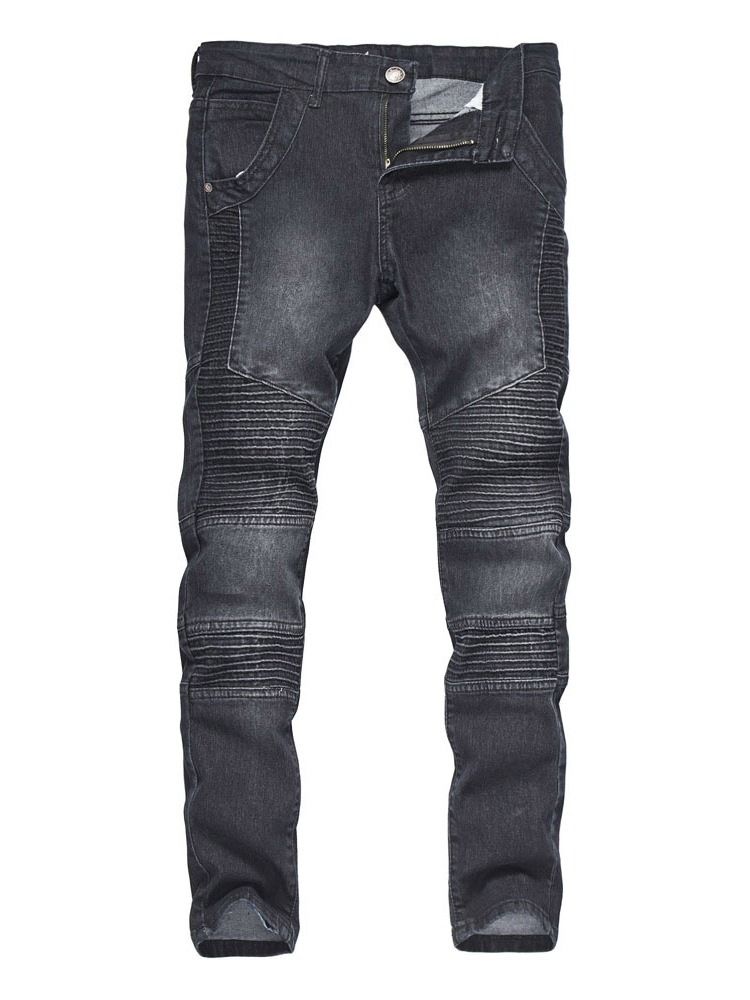 Slitna Pencil Byxor Casual Mid Waist Jeans