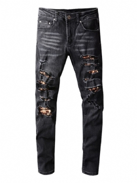 Slitna Pencil Pants Mid Waist Koreanska Jeans