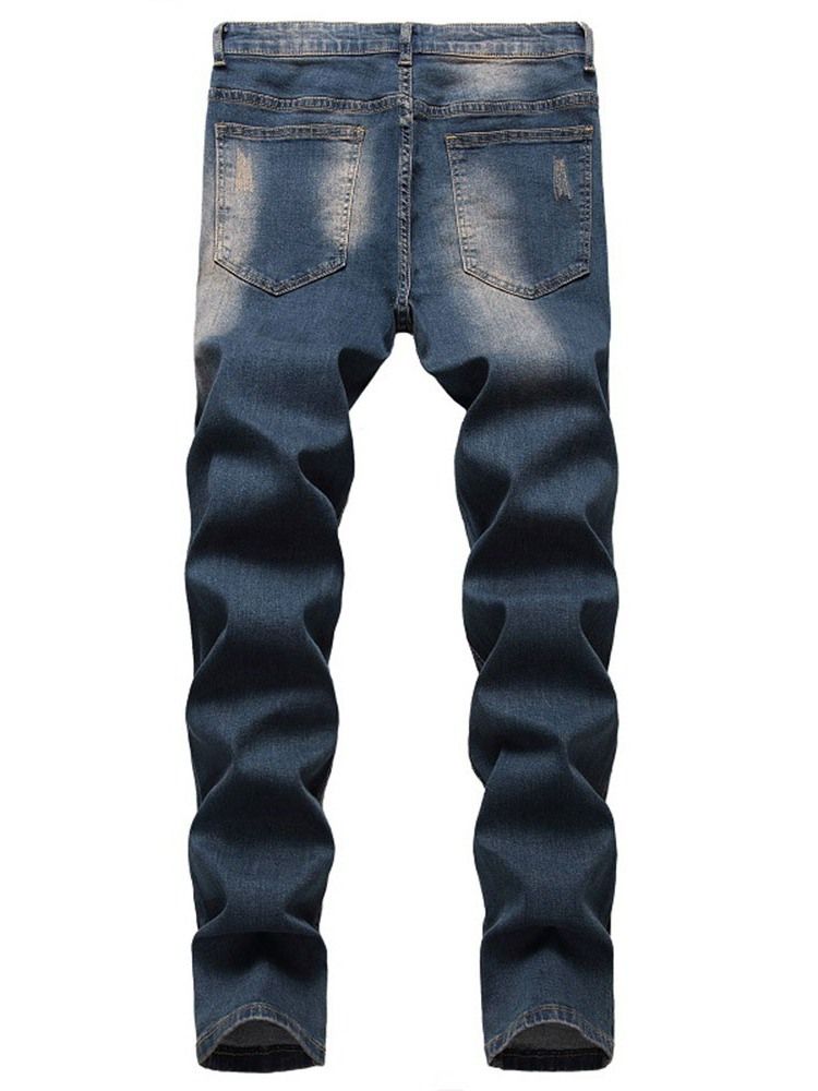 Slitna Raka Europeiska Midwaist Jeans