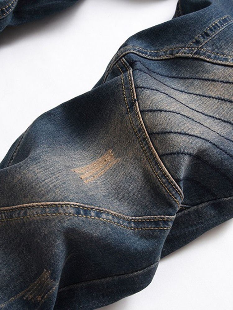 Slitna Raka Europeiska Midwaist Jeans