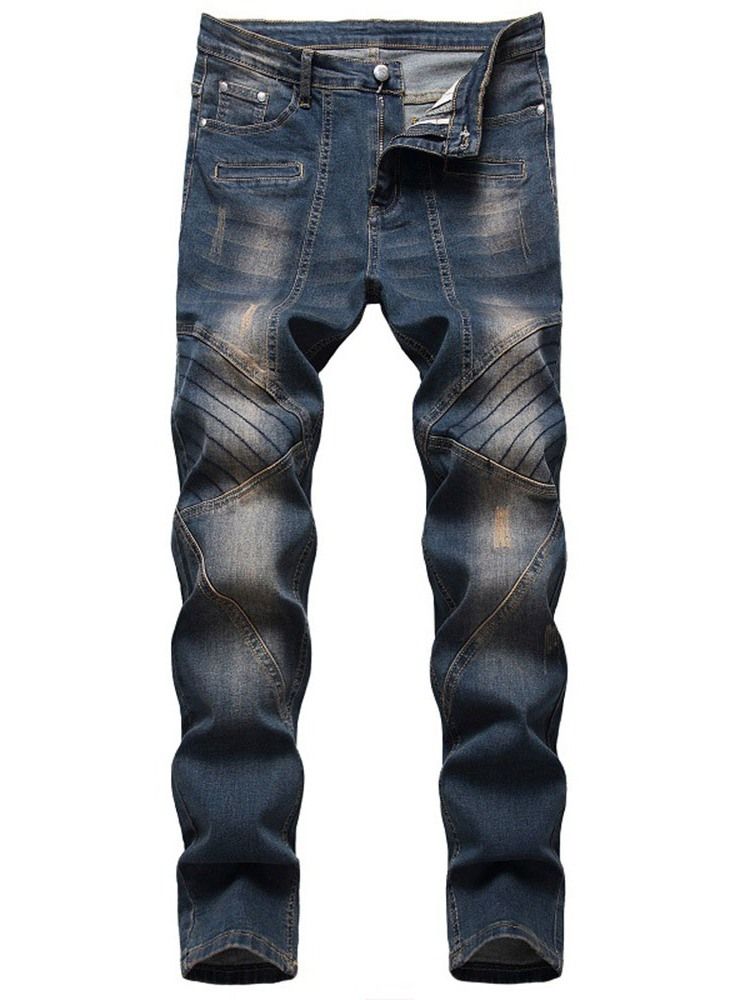 Slitna Raka Europeiska Midwaist Jeans