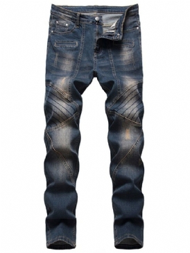 Slitna Raka Europeiska Midwaist Jeans