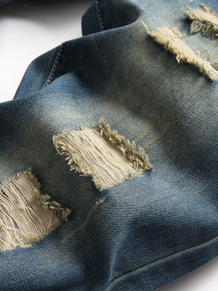 Tryck Raka Hip Hop Zipper Jeans