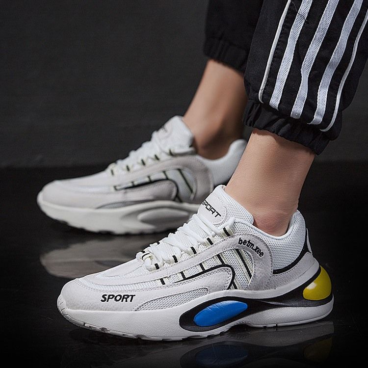 Color Block Sneakers I Mesh För Män