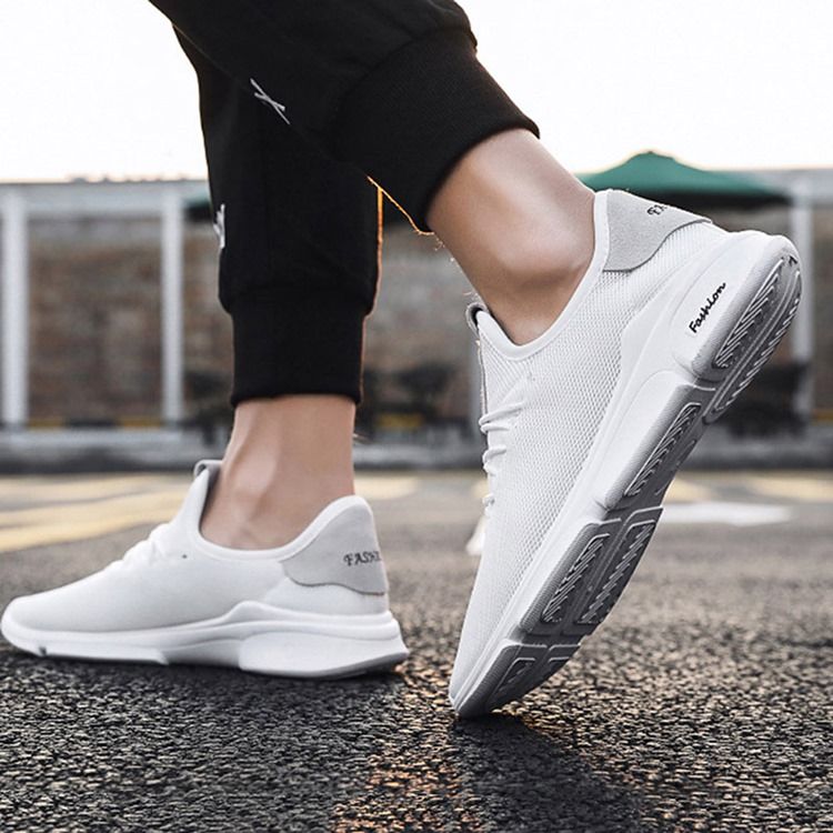 Color Block Sneakers I Mesh För Män