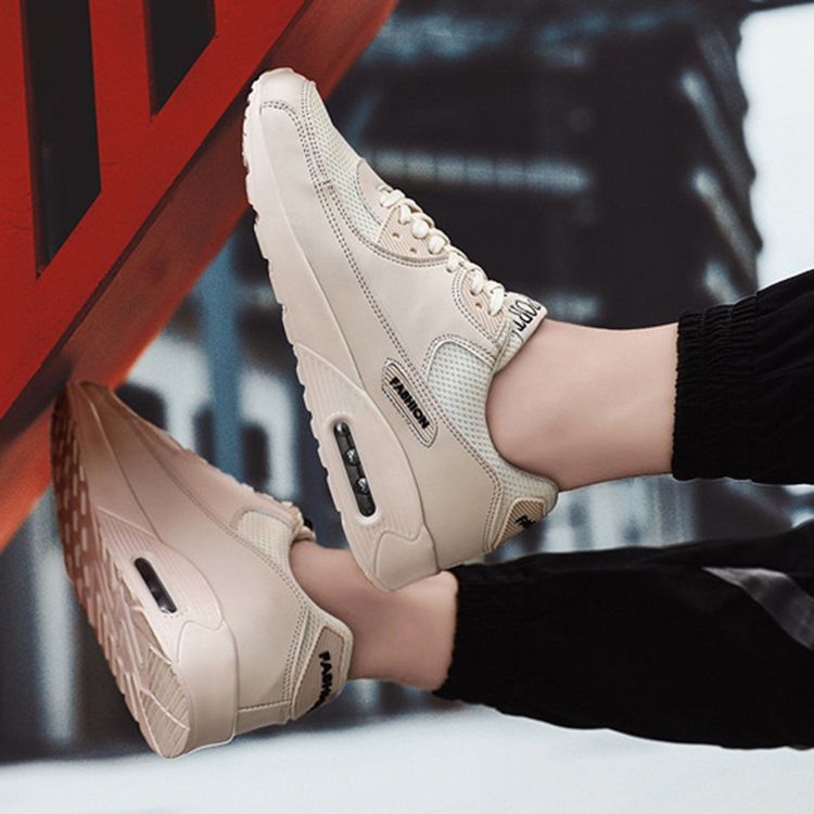 Lågskurna Pu-Sneakers För Män I Övre Spetsnät
