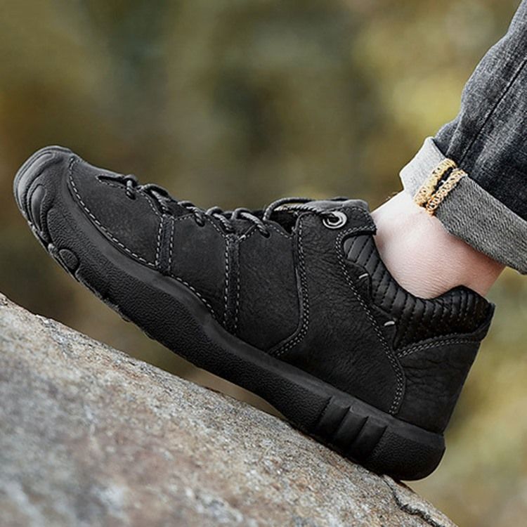 Lågskurna Pu-Snörssneakers För Män
