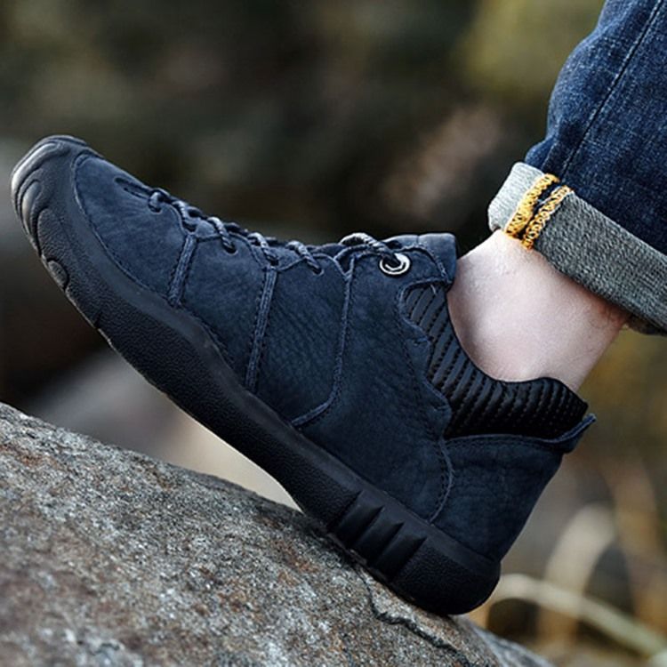 Lågskurna Pu-Snörssneakers För Män