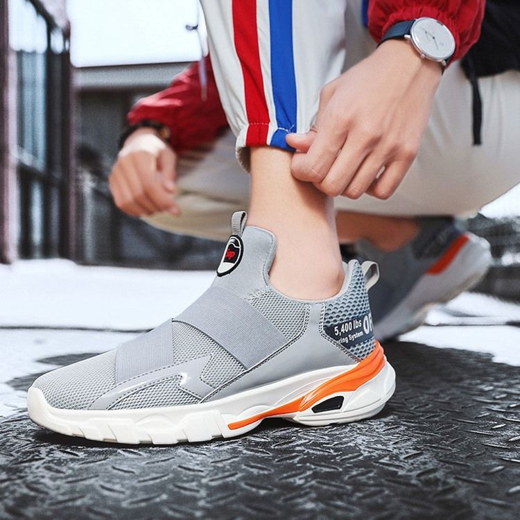 Lågskurna Runda Tåsneakers För Män