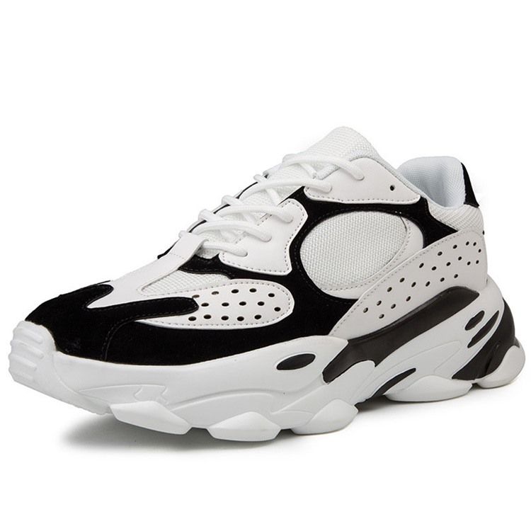 Mesh Color Block Rund Toe Sneakers För Män