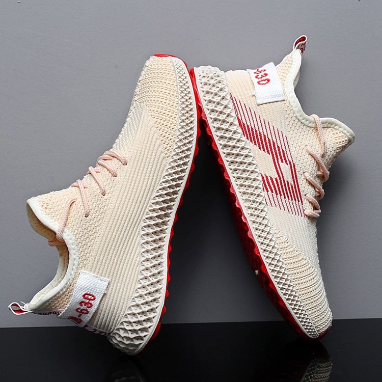 Mesh Letter Sneakers För Män