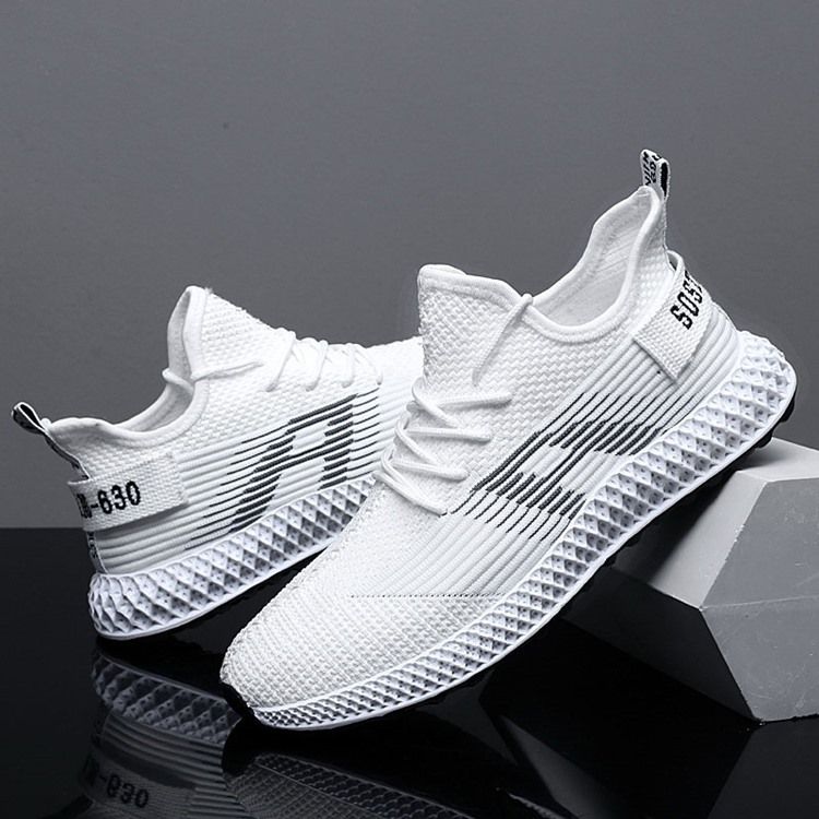 Mesh Letter Sneakers För Män