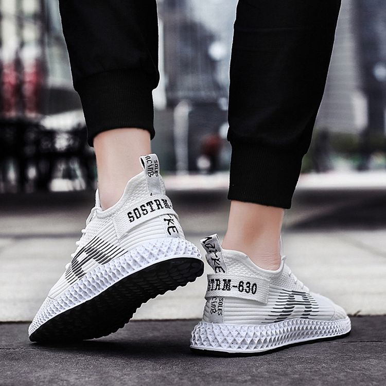 Mesh Letter Sneakers För Män
